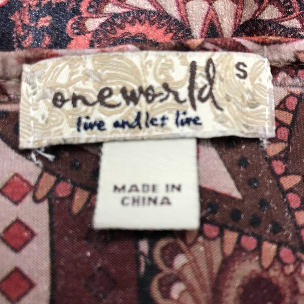 One World Apparel Women's Velour Top small - Picture 5 of 6
